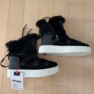 Pajar Canada Black Lace Up Crista Boots